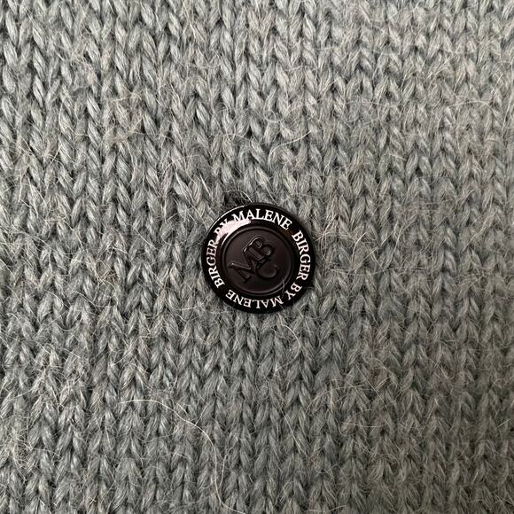 By Malene Birger Sweater Womens Medium Blue Alpaca Double Breasted Knit Preppy - Picture 9 of 13